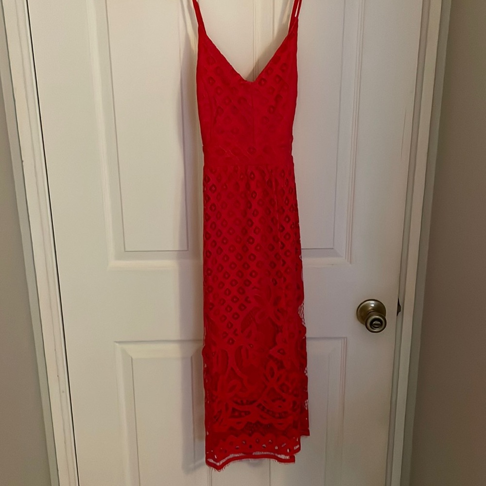 DEX red lace dress